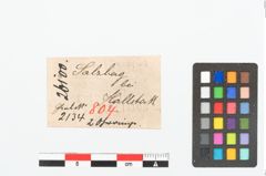 Etikett zu Bronzeanhänger (NHMW-PRAE-026100)